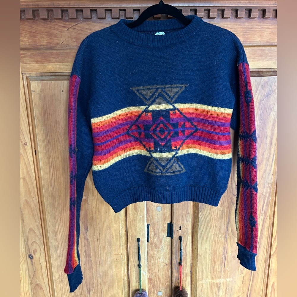 Vintage Pendleton Style Wool Sweater